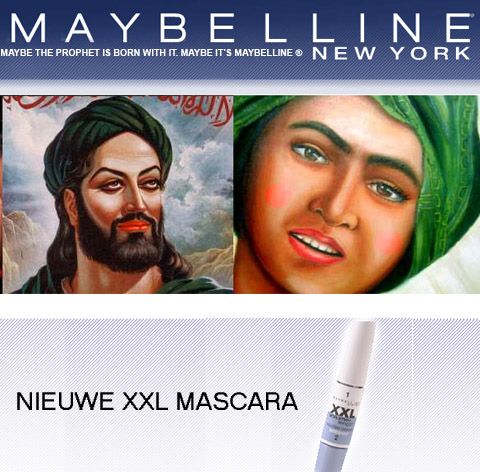 Mohammed Maybelline ad from Netherlands Mohammed cartoon contest