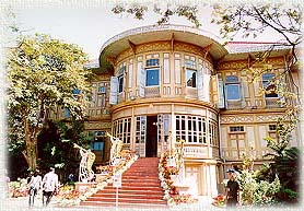 Vimanmek Palace in Dusit Park. Bangkok, Thailand.