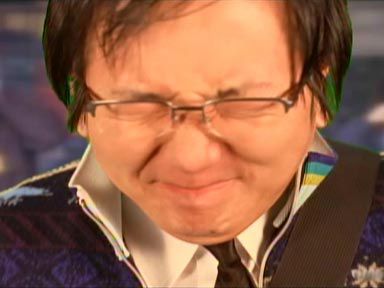 Hiro Nakamura closing eyes and stopping time. From the Heroes tv show.
