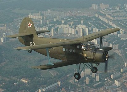 North Korean AN-2 biplane in air