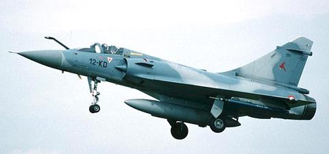 The French Mirage 2000 multirole 4th generation jet fighter.