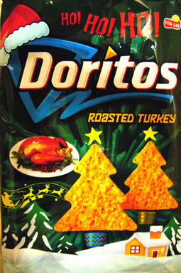Roasted turkey-flavored Doritos tortilla chips.