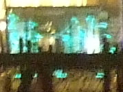 The Chinese characters for Incompetent are projected onto the Presidential office gate with lasers in the evening of the Oct 25, 2008 protest against Ma Ying-jeou in Taipei, Taiwan.