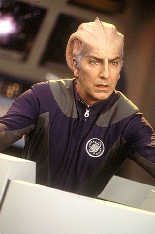 Doctor Lazarus looking concerned on board the NSEA-Protector. From Galaxy Quest.
