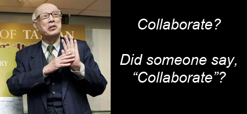 Joe Hung saying, 'Collaborate? Did someone say, Collaborate?'