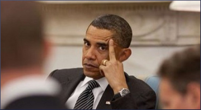 Barack Obama sends a subtle message to his subordinates to fuck off during a meeting by extending his middle finger.