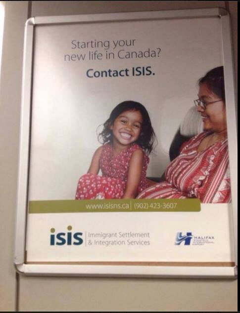 Canadian agency: Immigrant Settlment and Integration Services (aka, ISIS!)